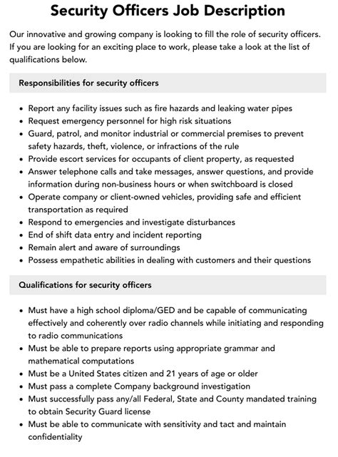 marksman security job description.